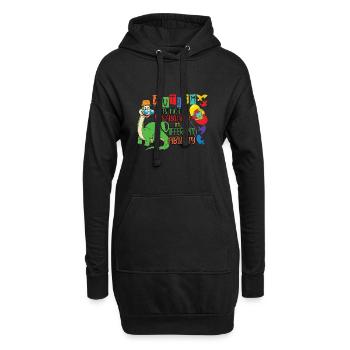 autism - Hoodie Dress - black - Front