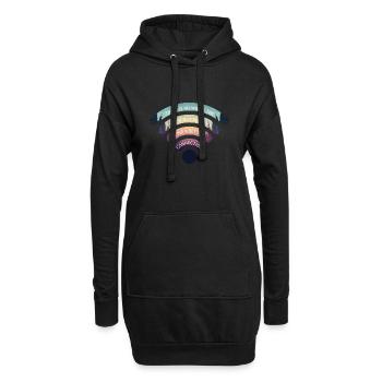 Wifi Connection Nature Quote Zitat Wald Wlan - Hoodie-Kleid - Schwarz - Vorne