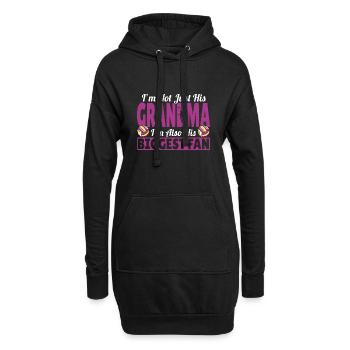 I'm His Grandma I'm His Biggest Fan Volleyball Gra - Hoodie-Kleid - Schwarz - Vorne
