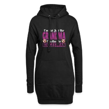 Grand-mère Je suis sa grand-mère Je suis son plus grand fan vo - Sweat-shirt à capuche long Femme - noir - Devant