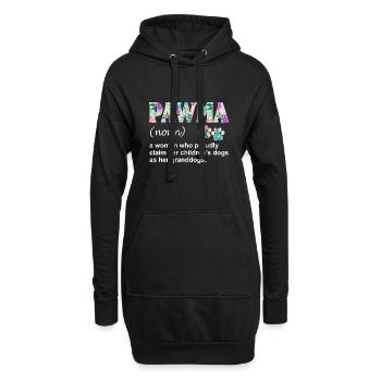 Pawma Substantiv Definition Mama Oma Hundeliebhaber - Hoodie-Kleid - Schwarz - Vorne