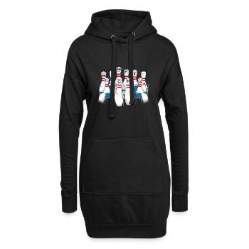 Bowler Sport Hobby Quille de bowling - Sweat-shirt à capuche long Femme - noir - Devant