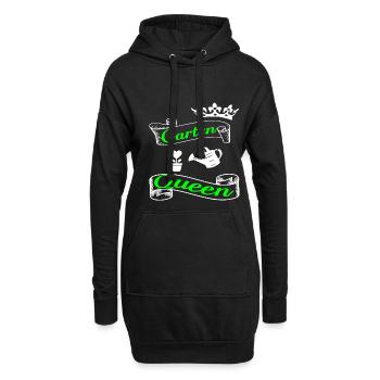 Garten - Hoodie-Kleid - Schwarz - Vorne