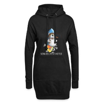 Lustige Rakete - Abheben - Start - Hoodie-Kleid - Schwarz - Vorne