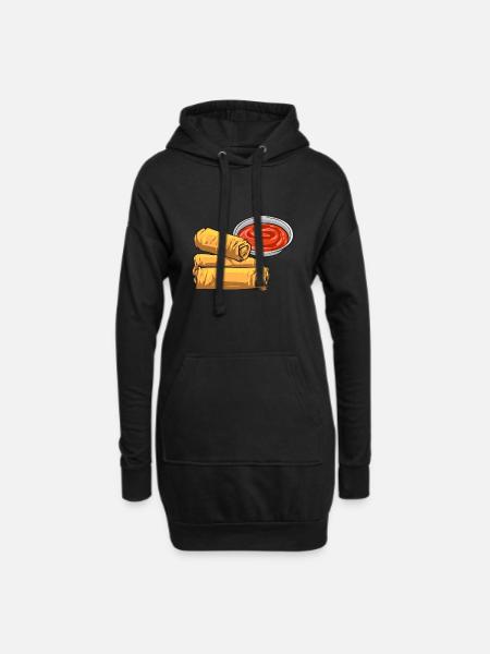 Loempia Filipijns eten Filipijnen - Hoodiejurk - zwart