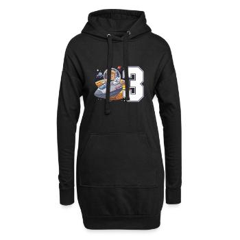 3rd Birrdday Astronaut Space Adventure for Boys - Hoodie Dress - black - Front