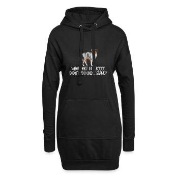Berger australien miniature - Sweat-shirt à capuche long Femme - noir - Devant