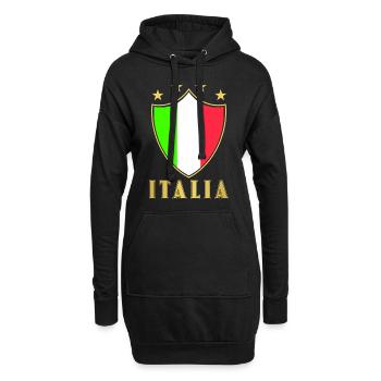 Italia Fußball - Hoodie-Kleid - Schwarz - Vorne