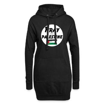 Priez pour les Palestiniens | Priez pour la Palestine - Sweat-shirt à capuche long Femme - noir - Devant