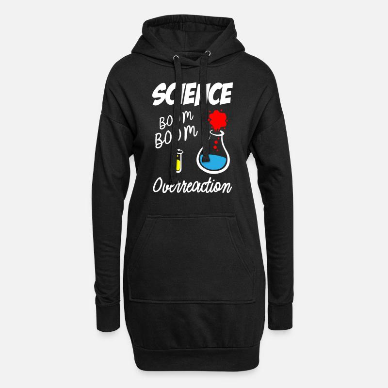 Science Overreaction - Hoodie-Kleid - Schwarz