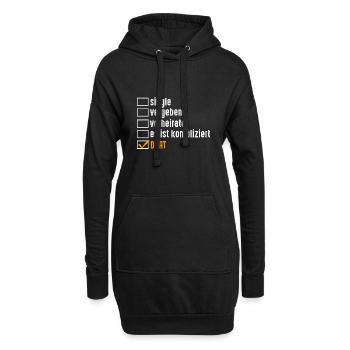 Dart Dartsspieler Darts - Hoodie-Kleid - Schwarz - Vorne