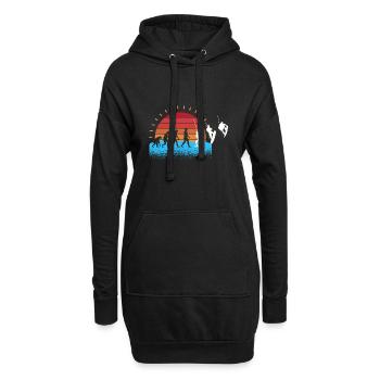 Evolution Wakeboarder Wakeboard Wakeboarding - Hoodie-Kleid - Schwarz - Vorne