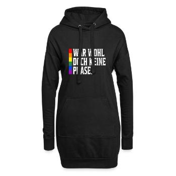 Rainbow Regenbogen Lesbe Pride LGBTQ Kleidung Mann - Hoodie-Kleid - Schwarz - Vorne