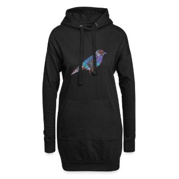 Bird Bird - Hoodie-Kleid - Schwarz - Vorne
