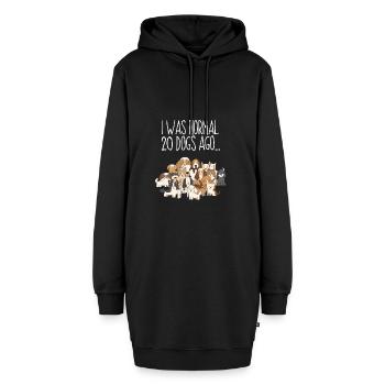 Hundeliebe Hundeliebhaber - Hoodie-Kleid - Schwarz - Vorne - AI Model Female 172 light (172cm)