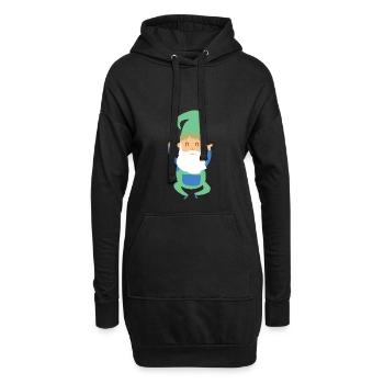 Kind Sohn Märchen Zwerg Kobold Geschenk Fantasie - Hoodie-Kleid - Schwarz - Vorne