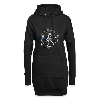 Octopus Geschenk Soldat Wasserpistole Pistole Sohn - Hoodie-Kleid - Schwarz - Vorne