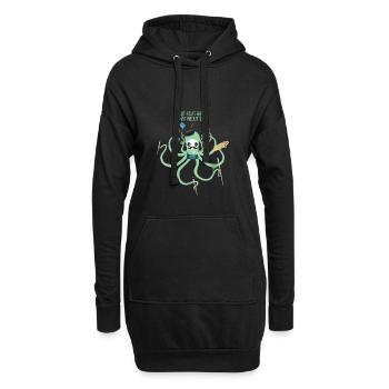 Maler Geschenk Party Octopus Pinsel Krake Ozean - Hoodie-Kleid - Schwarz - Vorne