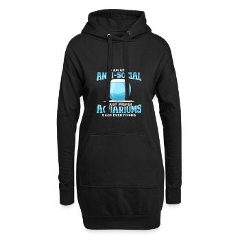 Aquarium hobby cadeau idée poisson anniversaire - Sweat-shirt à capuche long Femme - noir - Devant