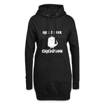 Big Foot Hide and Seek - Hoodie-Kleid - Schwarz - Vorne