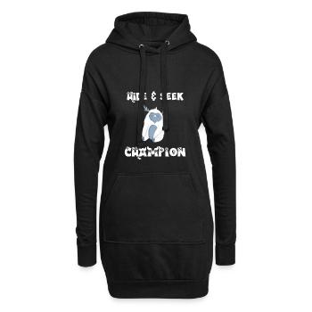 Hide and Seek Yeti - Hoodie-Kleid - Schwarz - Vorne