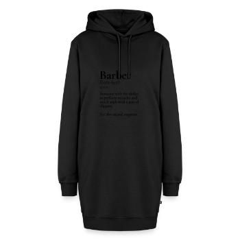 Barber Definition Haircut Shop - Hoodie-Kleid - Schwarz - Vorne - AI Model Female 172 light (172cm)