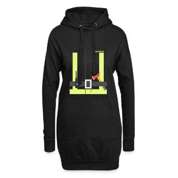 Costume uniforme pompier carnaval - Sweat-shirt à capuche long Femme - noir - Devant
