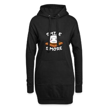 Cadeau drôle de chemise de guimauve d'enfants de camping - Sweat-shirt à capuche long Femme - noir - Devant
