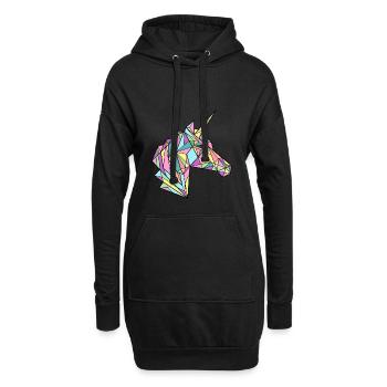 Unicorn v2 Designs par AR - Sweat-shirt à capuche long Femme - noir - Devant