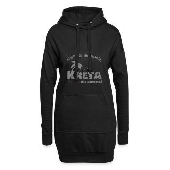 Kreta Urlaub Griechenland Geschenk - Hoodie-Kleid - Schwarz - Vorne