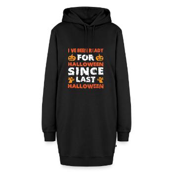 Ive Been Ready For Halloween Since Last Halloween - Hoodie-Kleid - Schwarz - Vorne - AI Model Female 172 light (172cm)