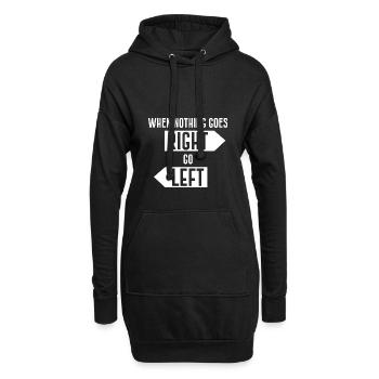 when nothing goes right motivations shirt maenner - Hoodie-Kleid - Schwarz - Vorne
