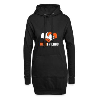 Best Friends Geschenk für beste Freundin Freund - Hoodie-Kleid - Schwarz - Vorne