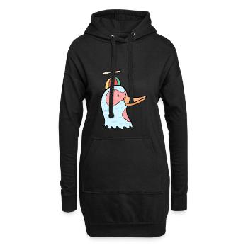 Ente Entchen Propeller Schulkind Geschenkidee - Hoodie-Kleid - Schwarz - Vorne