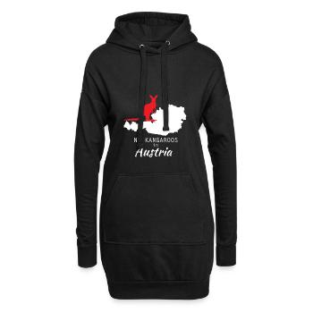Österreich - Hoodie-Kleid - Schwarz - Vorne