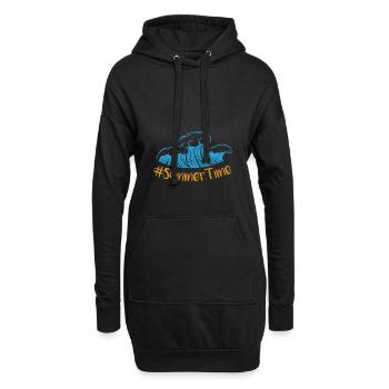 sommer - Hoodie-Kleid - Schwarz - Vorne