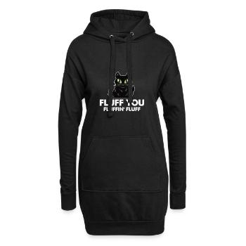 Fluff You cadeau de doigt de chat drôle Drôle - Sweat-shirt à capuche long Femme - noir - Devant