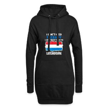 Luxembourg - Sweat-shirt à capuche long Femme - noir - Devant