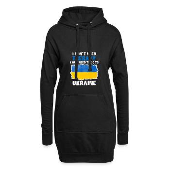 Ukraine pays ukrainien cadeau idée cadeau - Sweat-shirt à capuche long Femme - noir - Devant