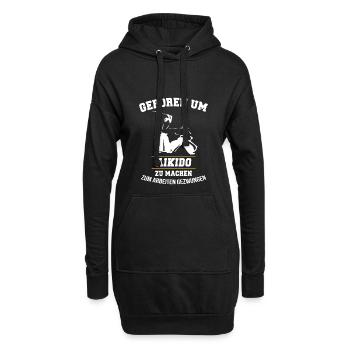Aikido Karate Lustig Geschenk - Hoodie-Kleid - Schwarz - Vorne