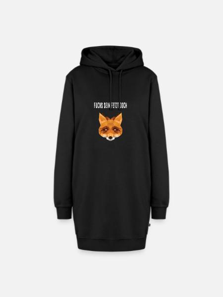 Fuchs sein fetzt doch Geschenk Fuchslieberhaber - Hoodie-Kleid - Schwarz