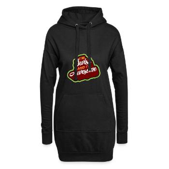 Ich bin Schweizer Geschenk Spruch Weihnachten - Hoodie-Kleid - Schwarz - Vorne