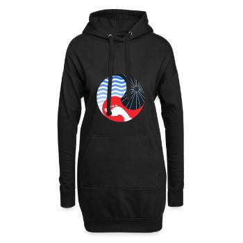Triathlon - Hoodie-Kleid - Schwarz - Vorne