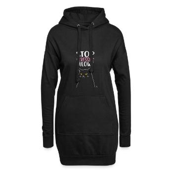 Arrêtez de me stresser cadeau miaulement - Sweat-shirt à capuche long Femme - noir - Devant