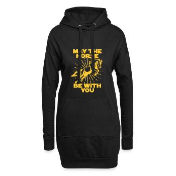 May the Force be with you Geschenk Pferd Horse - Hoodie-Kleid - Schwarz - Vorne