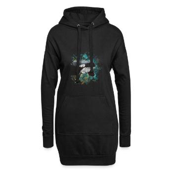 Delfin Orca Shirt Watercolor - Sweat-shirt à capuche long Femme - noir - Devant