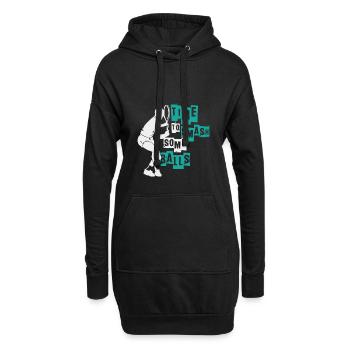Tennis - Hoodie-Kleid - Schwarz - Vorne
