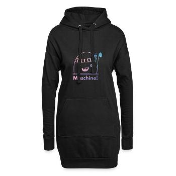 Studio de musculation Sport Fitness Machine - Sweat-shirt à capuche long Femme - noir - Devant