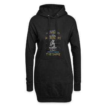 Mikroskop Biologie Freude - Hoodie-Kleid - Schwarz - Vorne