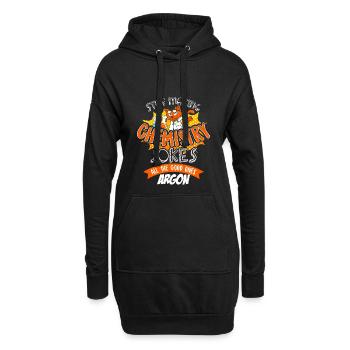 Hör auf, Chemie-Witze zu machen - Hoodie-Kleid - Schwarz - Vorne